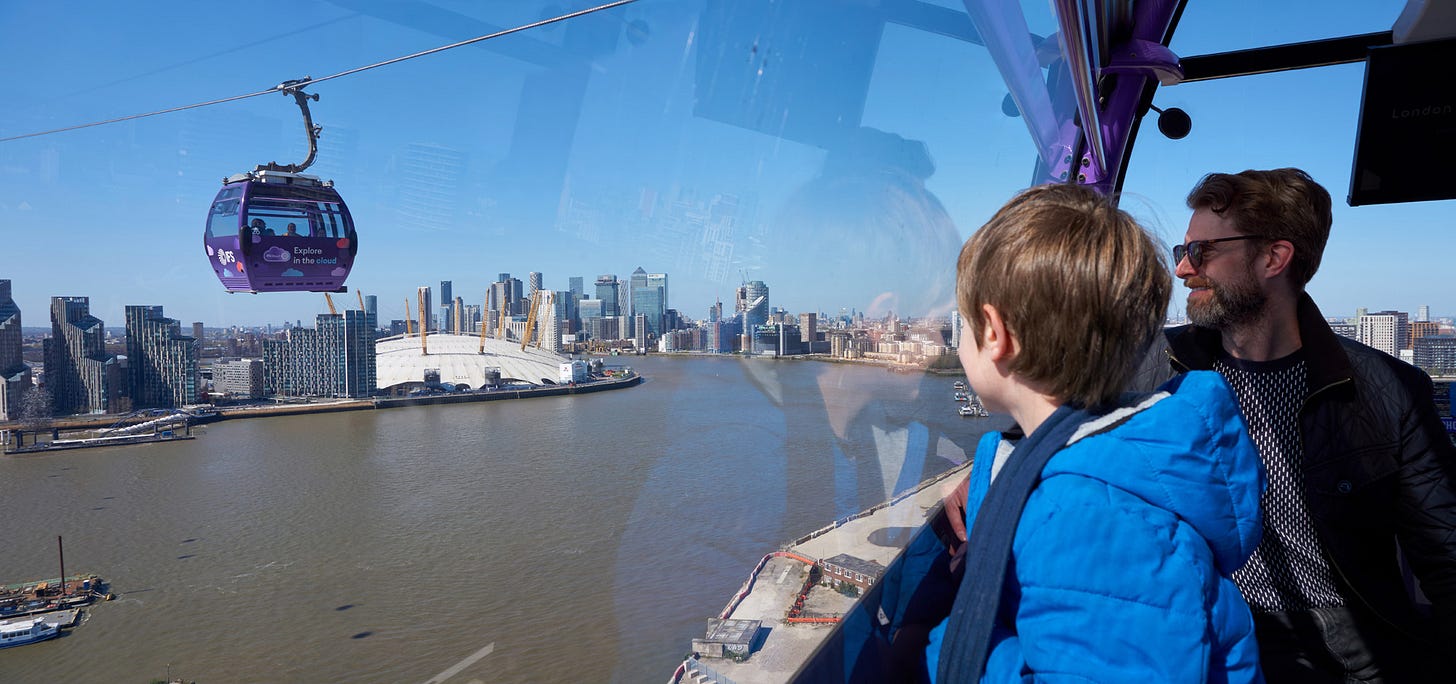 cablecar over River Thames