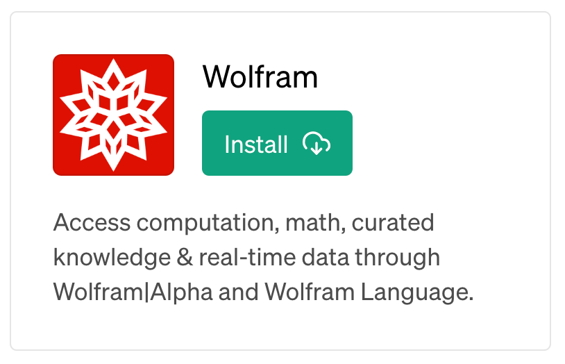 Wolfram - ChatGPT Plugins