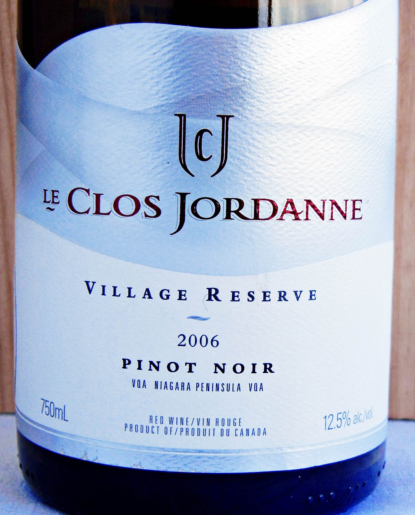 Le Clos Jordanne Village Reserve Pinot Noir 2006 Label - BC Pinot Noir Tasting Review 12