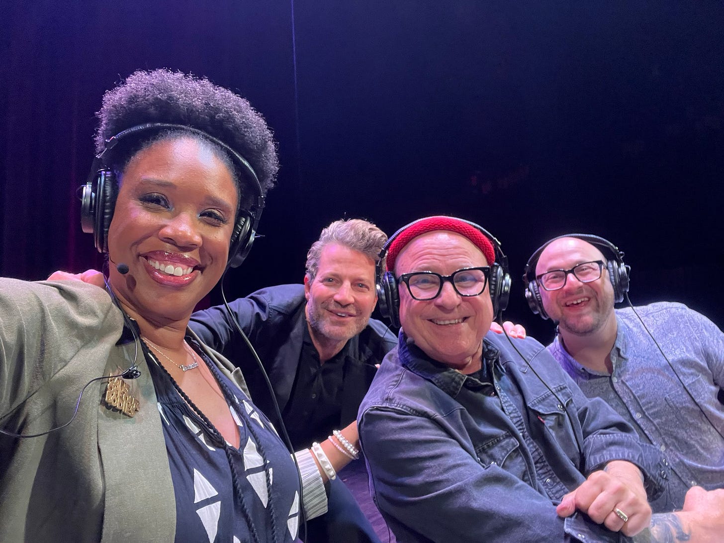 Joyelle, Nate, Bobcat, and me onstage at the Orpheum Theater in Minneapolis!