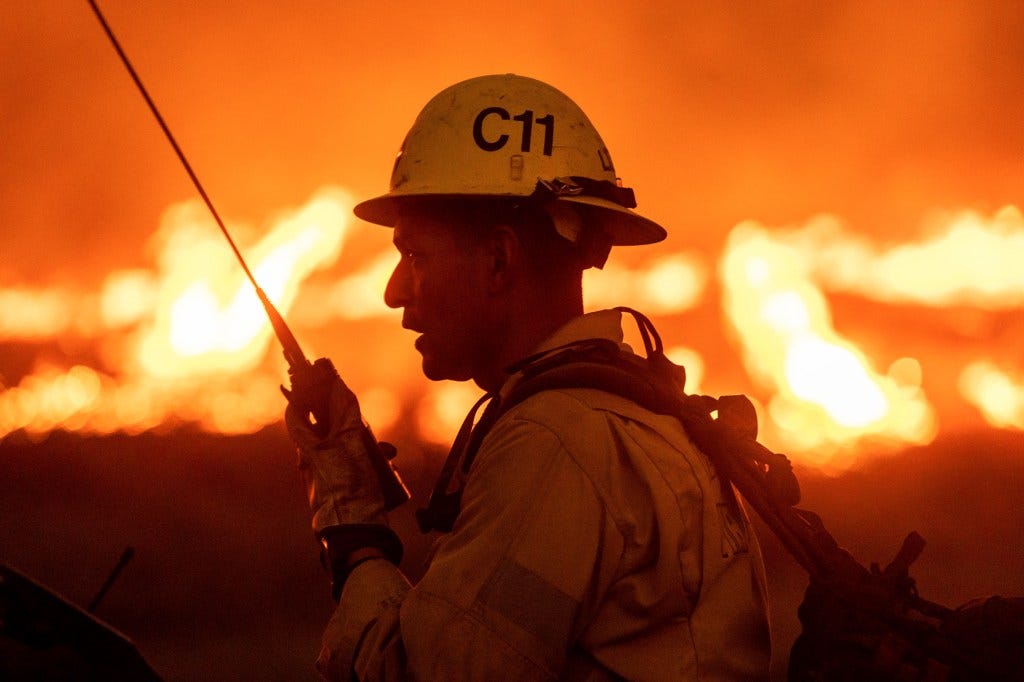 One person has been taken into custody in connection to the Kenneth Fire, which broke out Thursday in the West Hollywood Hills, Calif., according to reports.