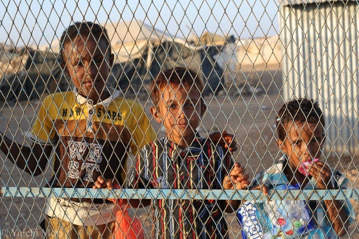 写真）ジブチの難民キャンプで暮らすイエメン人達
