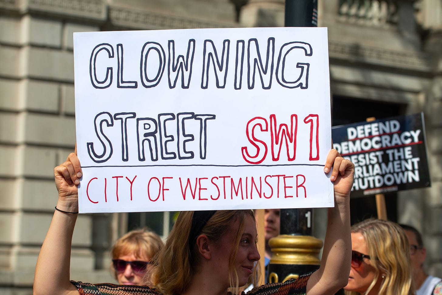 London,,Uk.,31st,August,2019.,Anti-government,Protester,With,Poster,At