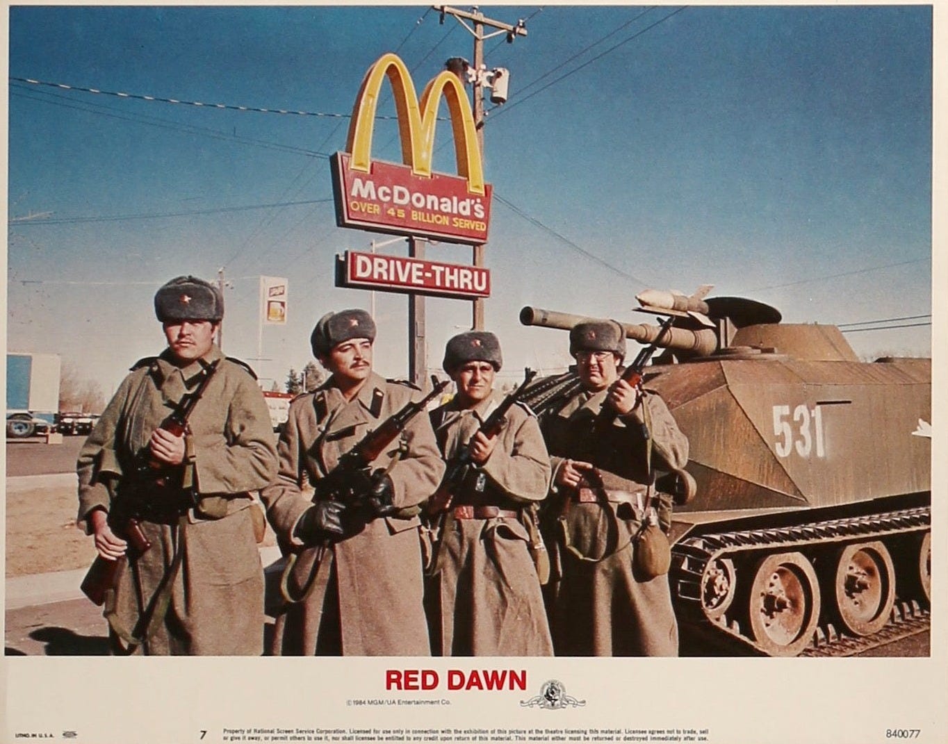 Red Dawn (1984) Original #7 Lobby Card Movie Poster - Original Film Art -  Vintage Movie Posters