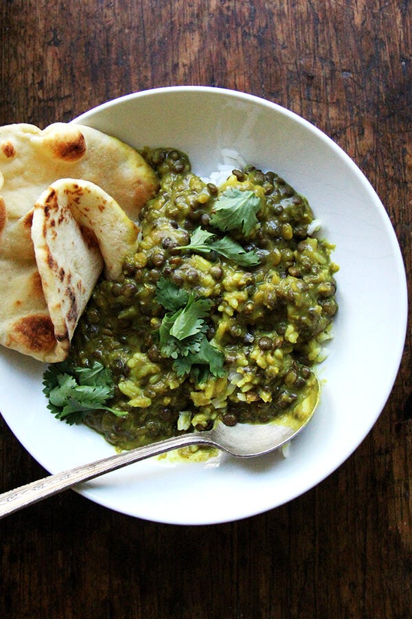 These curried lentils with coconut milk are incredible even completely cold and in solid form. I could live on these lentils. // alexandracooks.com