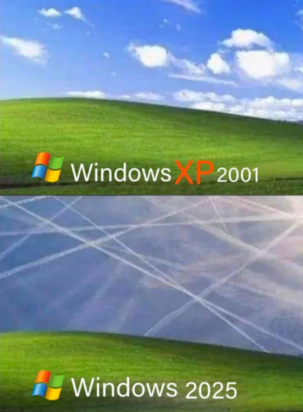Ist möglicherweise ein Bild von Text „Windows WindowsXP2001 XP2001 2001 Windows 2025“
