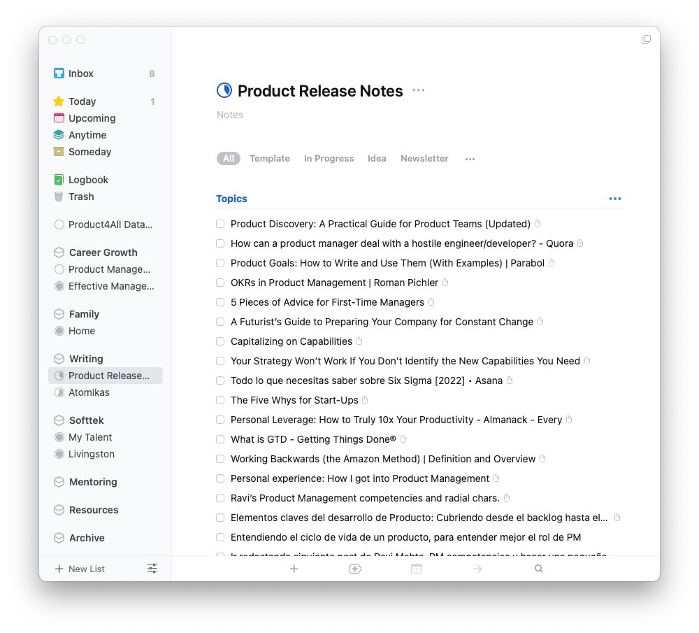 Product Release Notes: Things App