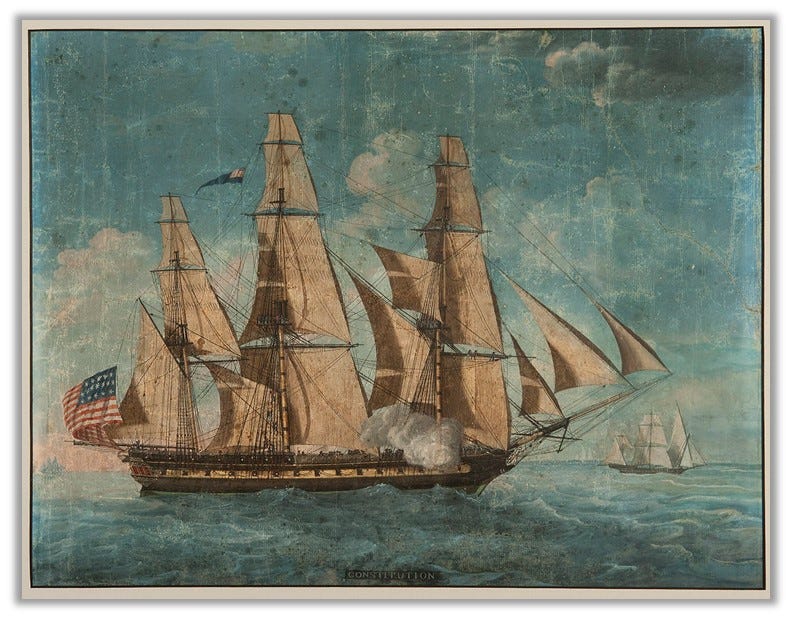 USS Constitution, attributed to Michele Felice Corne, 1803