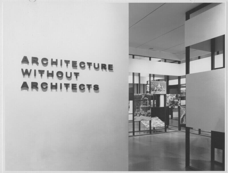 Exposición Arquitectura sin arquitectos, MoMA