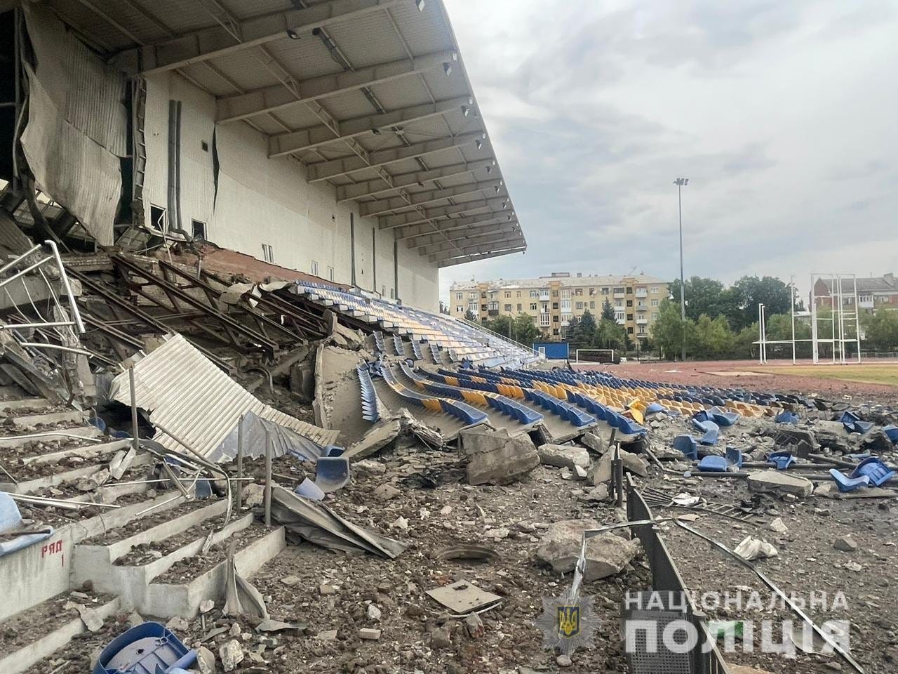 File:Stadium in Bakhmut after Russian shelling, 2022-07-11.jpg - Wikimedia  Commons
