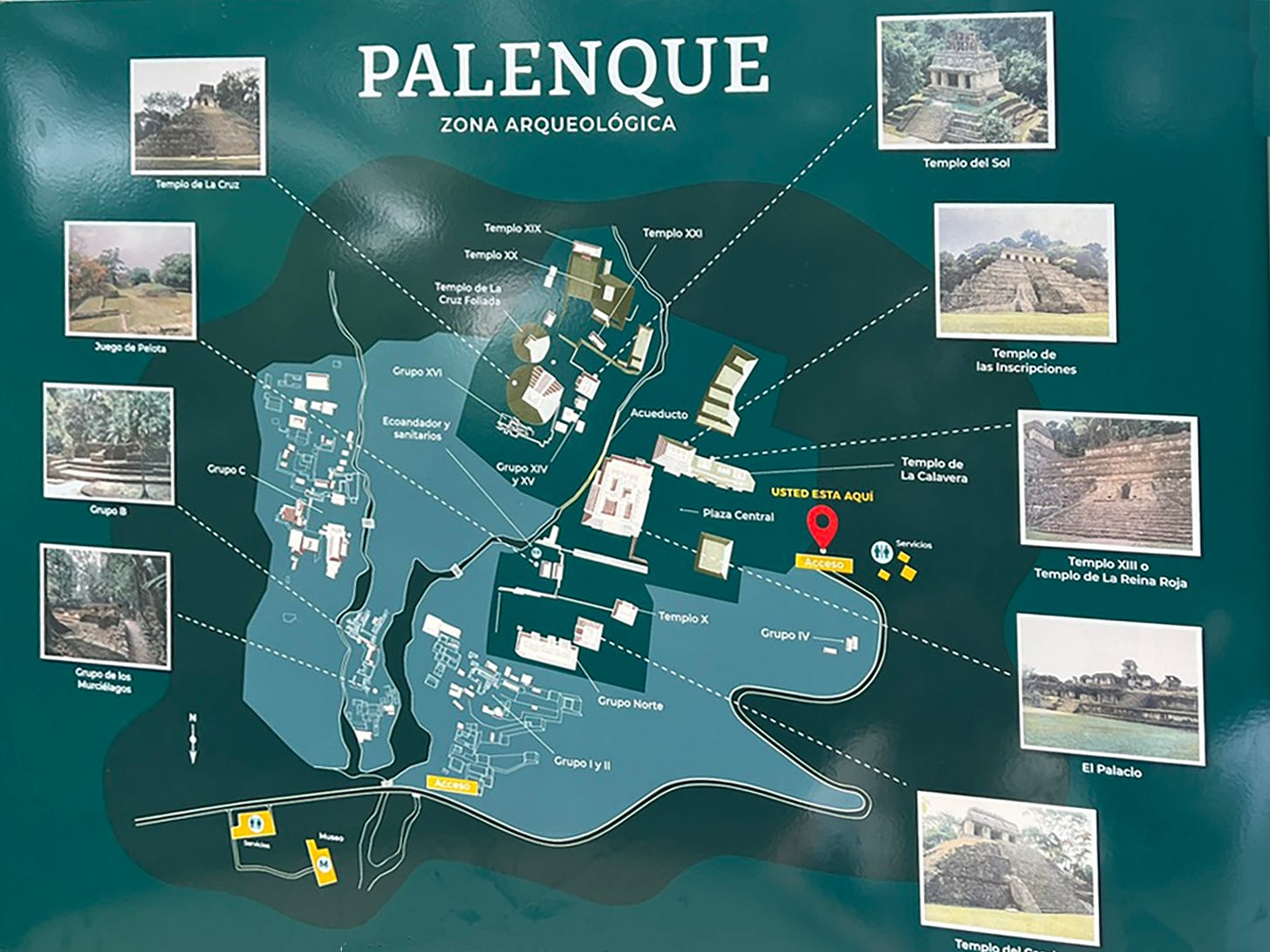 visitor map of Palenque