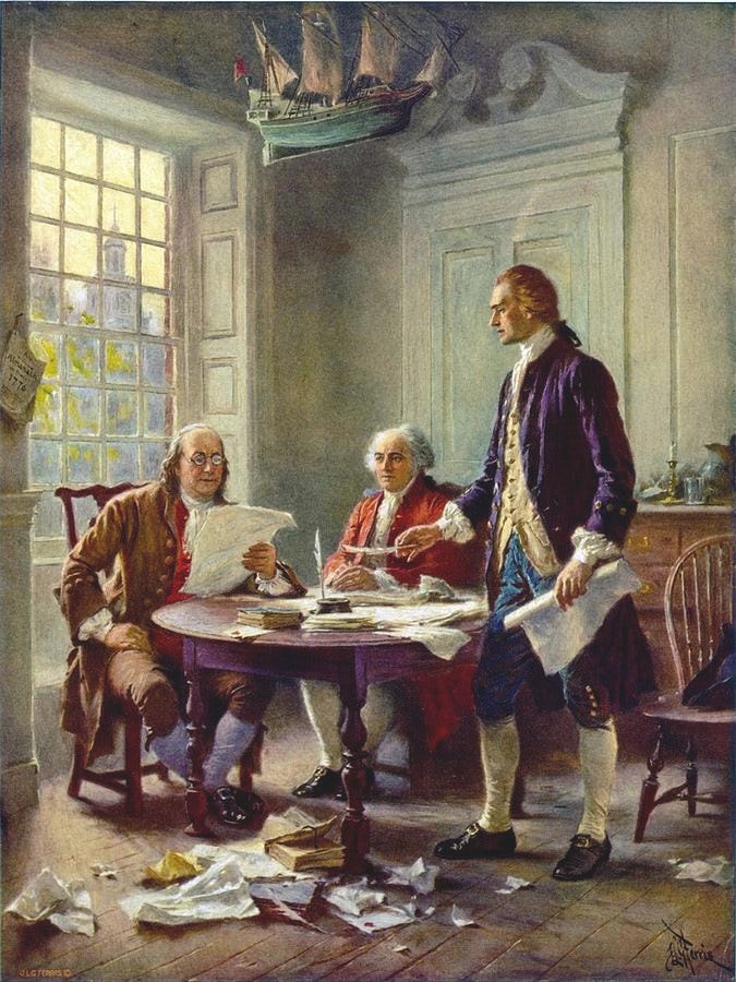 Jean Leon Gerome Ferris - Writing the Declaration of Independence, 1776 ...
