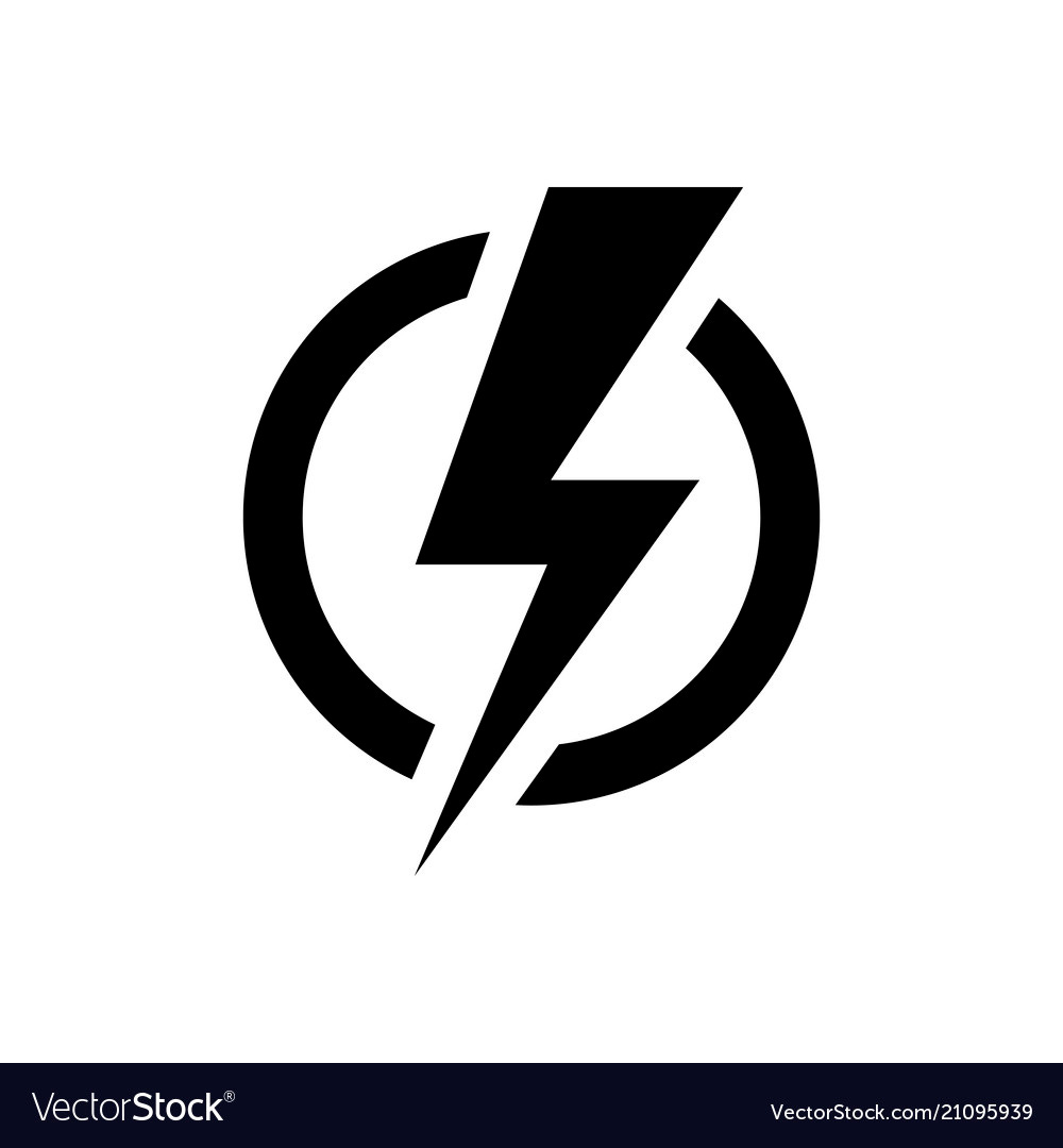 Lightning bolt icon electric power symbol Vector Image