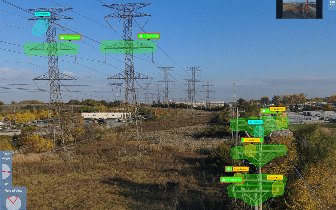 Drone powerline inspection