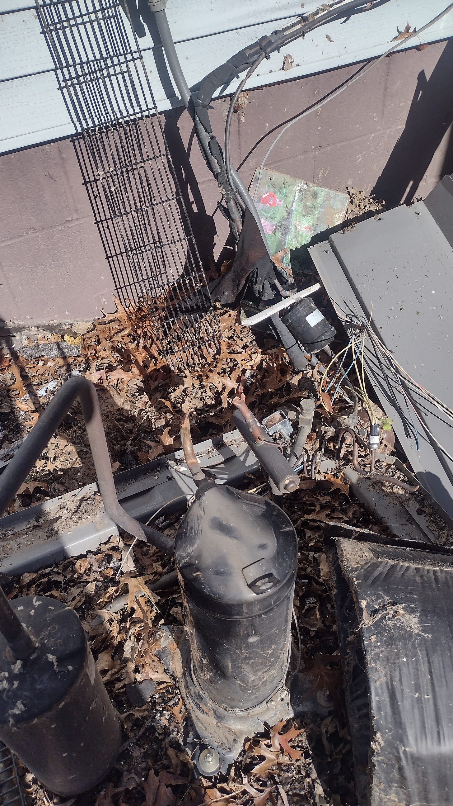 At one point there was a heat pump here.