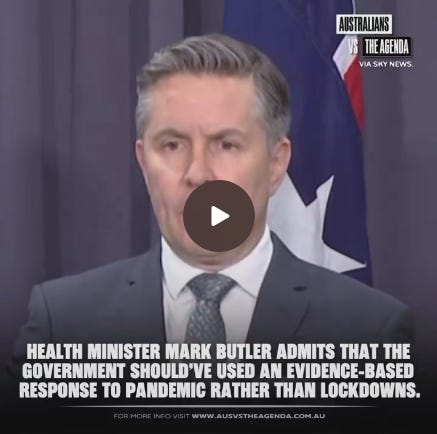 This is Huge! Australian Government: Covid Measures Including Lockdowns Were Wrong and Won’t Be Accepted by the Public Again