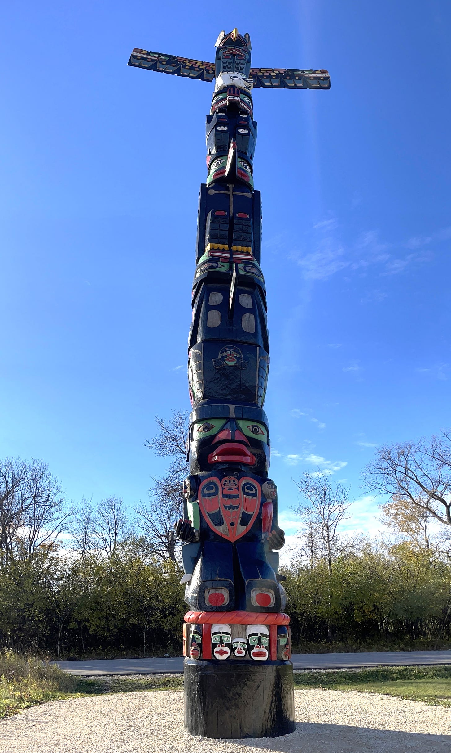 A totem pole to honor children who attended Canada’s Indian Residential Schools