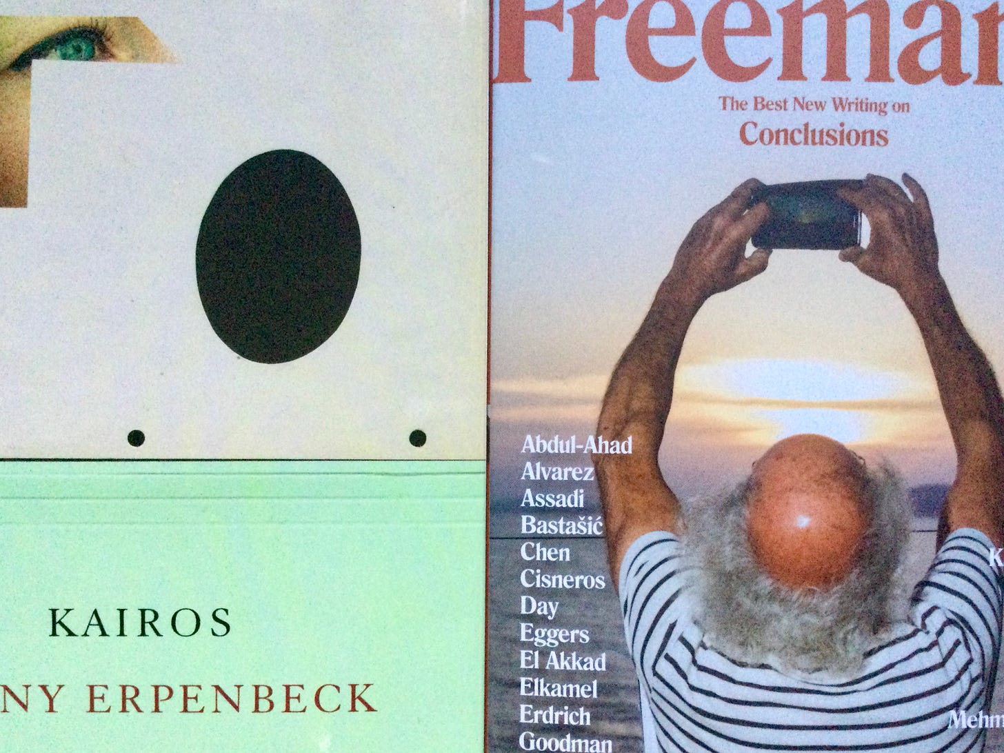 Covers of Kairos and the last issue of Freeman’s 