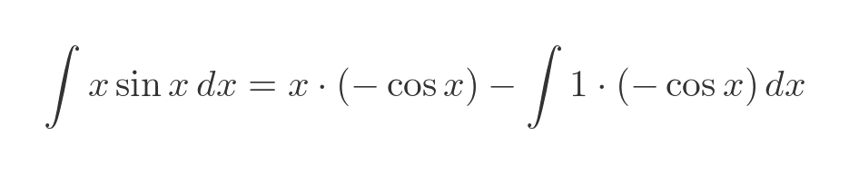 Integration by parts example 1
