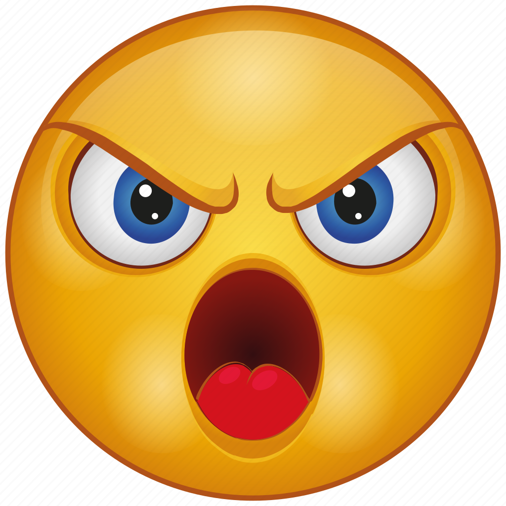 Angry, cartoon, character, emoji, emotion, face, shock icon - Download ...