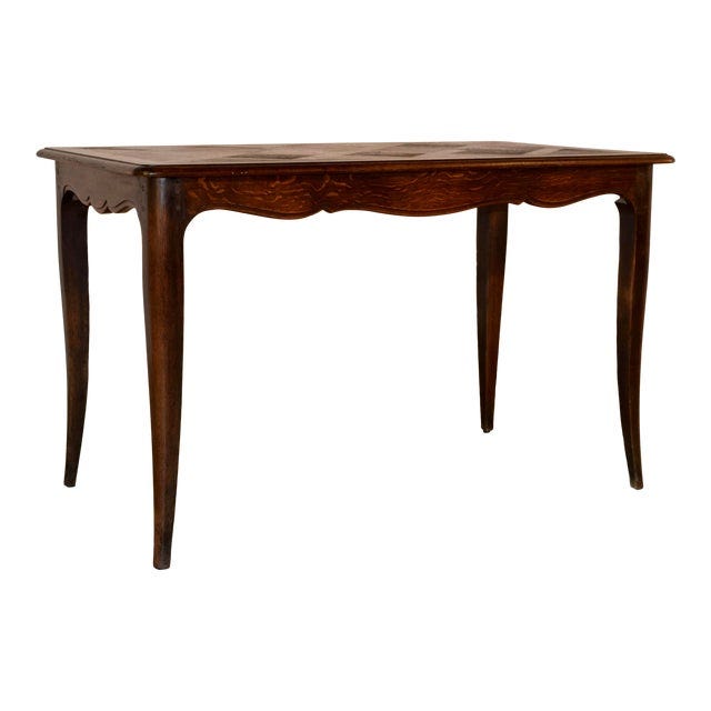Late 19th-C. Table With Parquetry Top For Sale