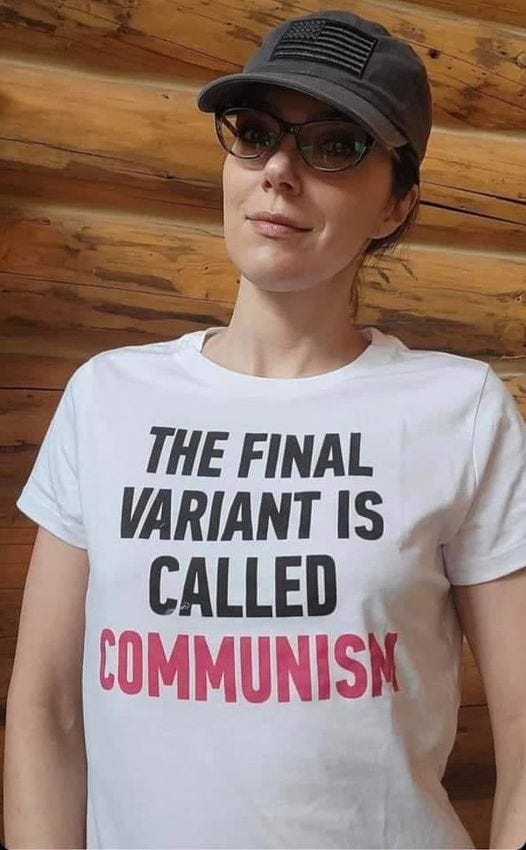 May be an image of 1 person and text that says 'THE FINAL VARIANT IS CALLED COMMUNISN'