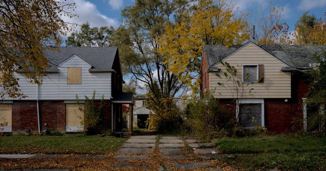 Tens of thousands of properties in Detroit sit unoccupied, many owned by absentee landlords and corporations.