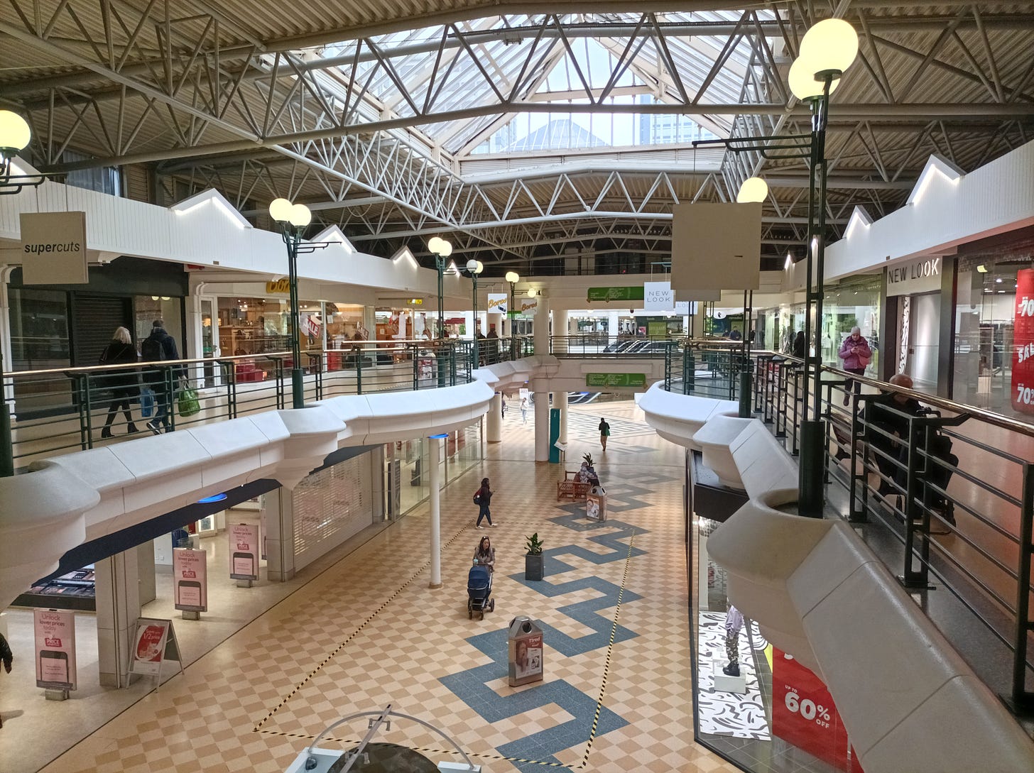 An emptyish shopping mall