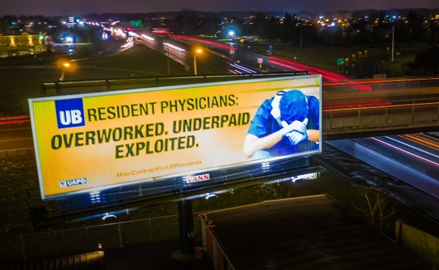 Billboards Highlight How University at Buffalo Mistreats its Frontline  Doctors - Union of American Physicians and Dentists