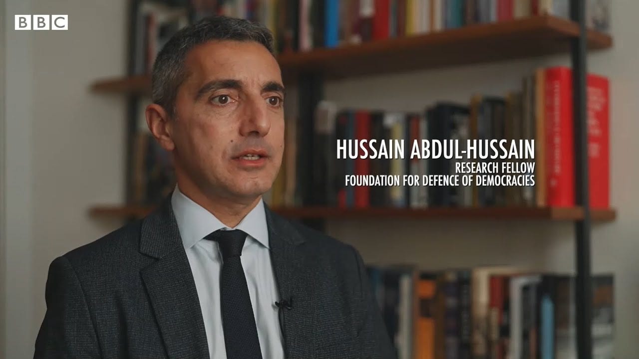 Abdul-Hussain on varteenotettava tutkija. (Kuva: BBC)