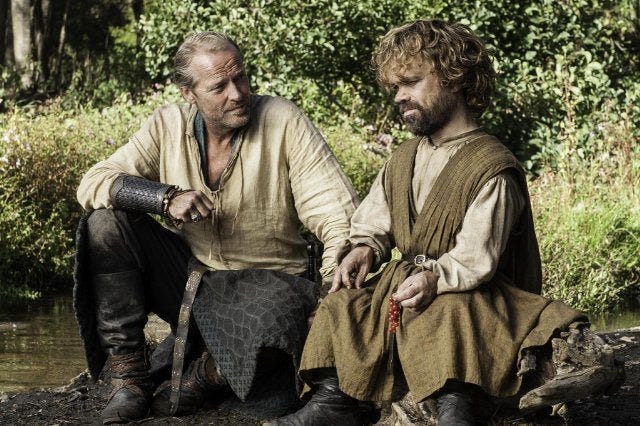 iain glen peter dinklage game of thrones 506 unbowed recaap 2015