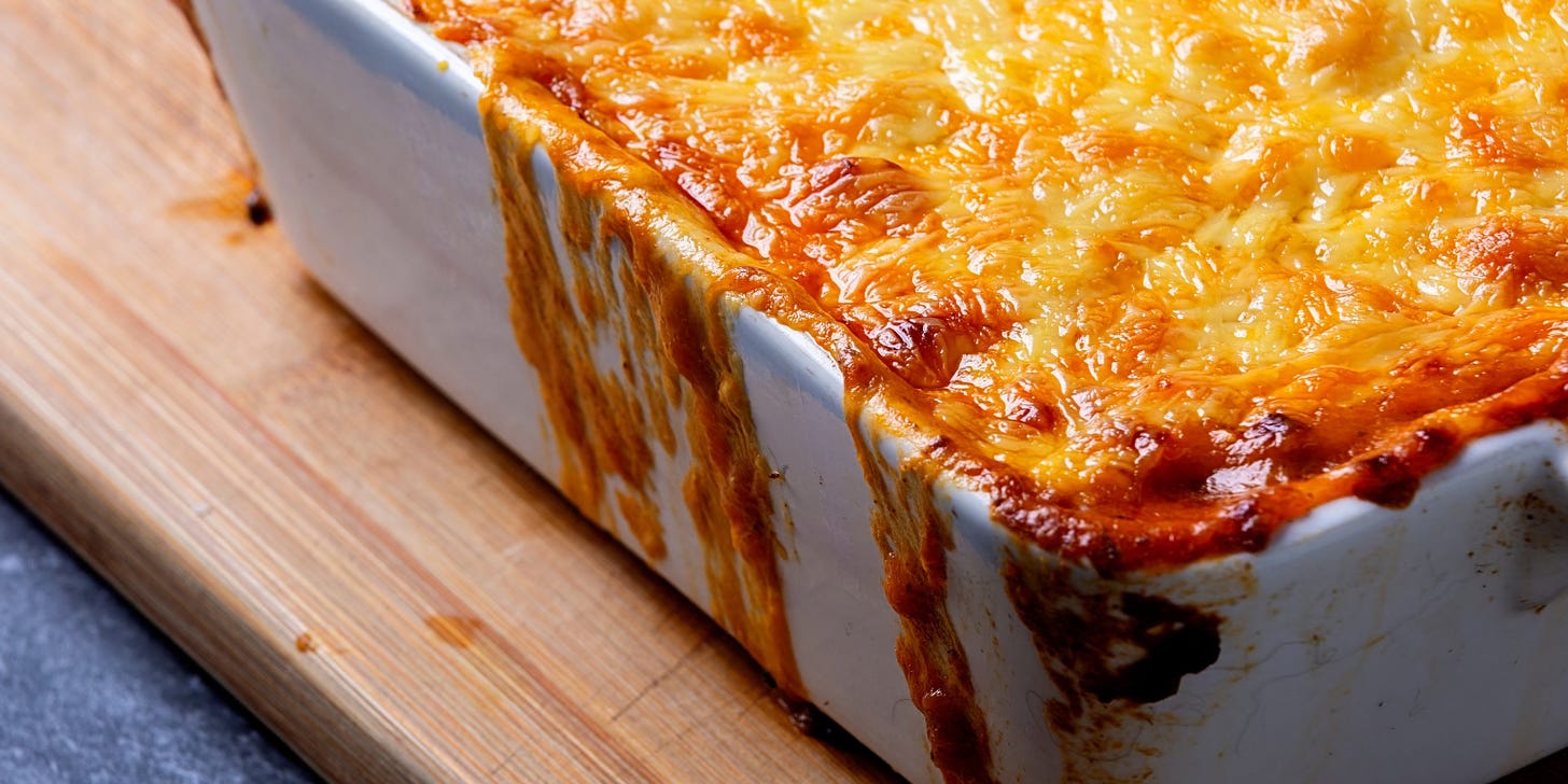 A picture of a lasagne. That's literally it.