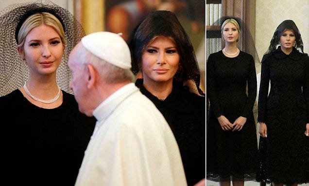 ivanka melania trump in black for pop