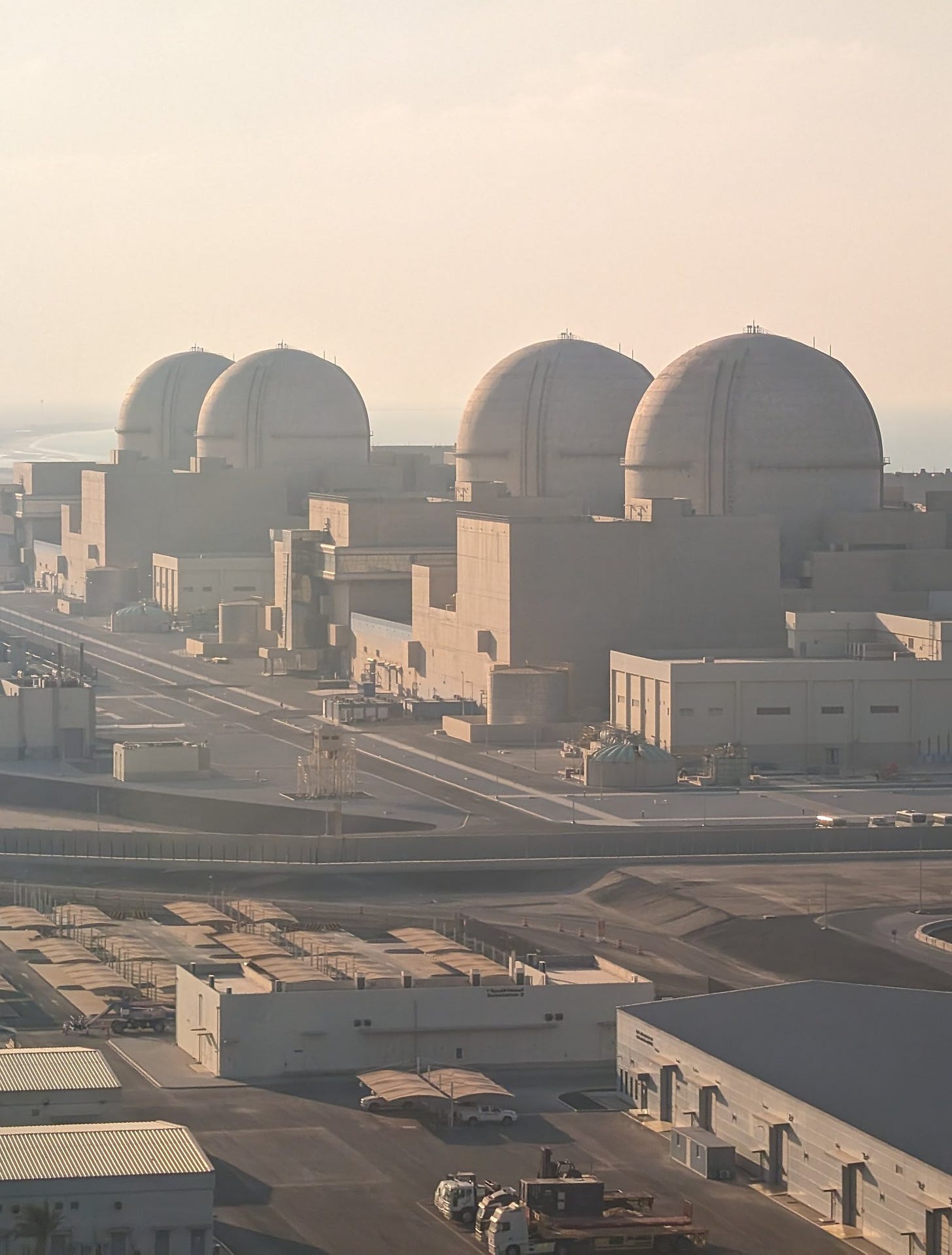 Barakah nuclear power plant from the air, December 2023