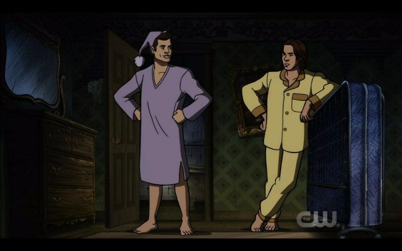 sean sam winchester in pajamas scoobynatural