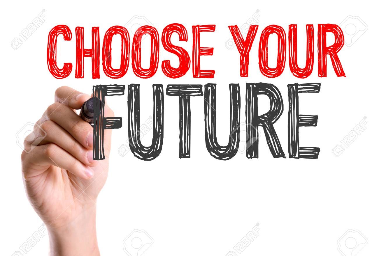 Choose Your Future Written With A Marker Pen Stock Photo ...