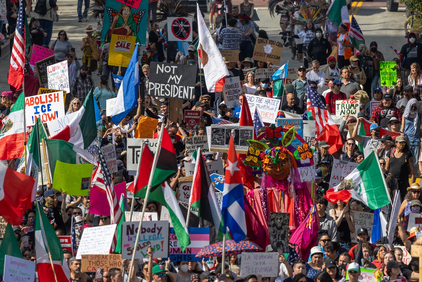 Photos: Protests against Trump, Musk held across US