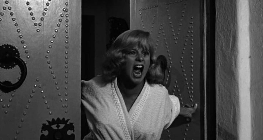 Kim Stanley screaming in "The Goddess" (1958)