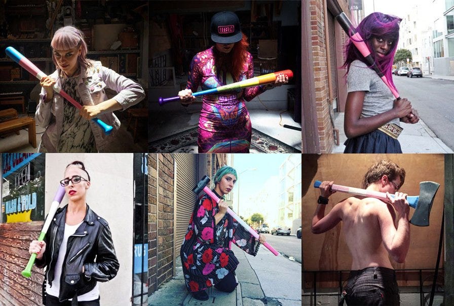 Women's Voices on Twitter: "In 2018, San Francisco Public Library held an  exhibition featuring baseball bats and bloody shirts which read, "I punch  #TERFs". The event was organized by the Degenderettes, who