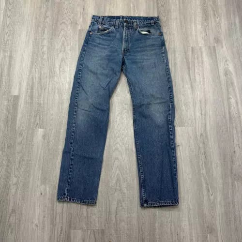 Vintage Levi's 20505-0217 Jeans Men's 32 x 32 Blue 80s Straight Orange Tab USA - Picture 1 of 10