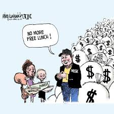 The irony of the richest man in the world almost single-handedly destroying an agency designed to help the world's poor, so that the U.S. federal budget has more room for another giant The irony of the richest man in the world almost single-handedly destroying an agency designed to help the world's poor, so that the U.S. federal budget has more room for another giant