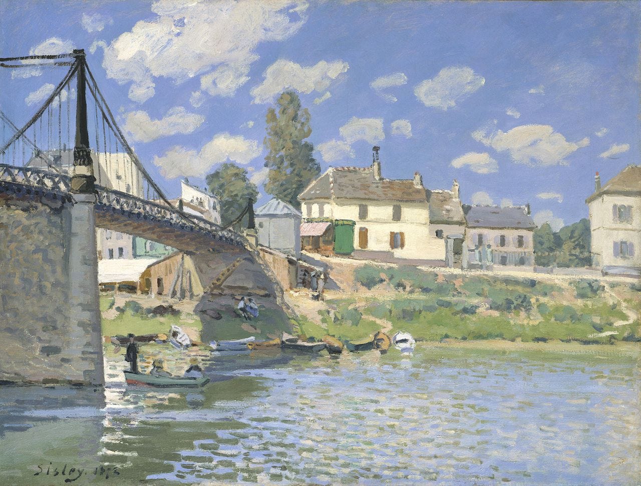 The Bridge at Villeneuve-la-Garenne, zoomed in