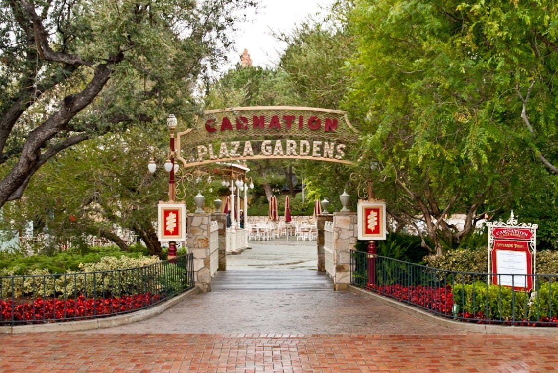 Carnation Plaza Garden on Disneyland's Main Street USA [CLOSED]