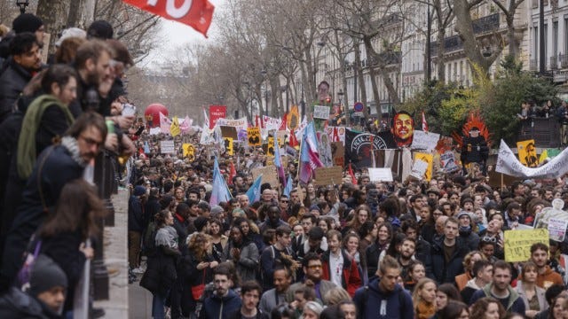 Frankreich: Ein Protestzug in Paris