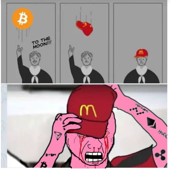 Mcdonalds’s crypto meme highlights the volatility of the crypto market. S