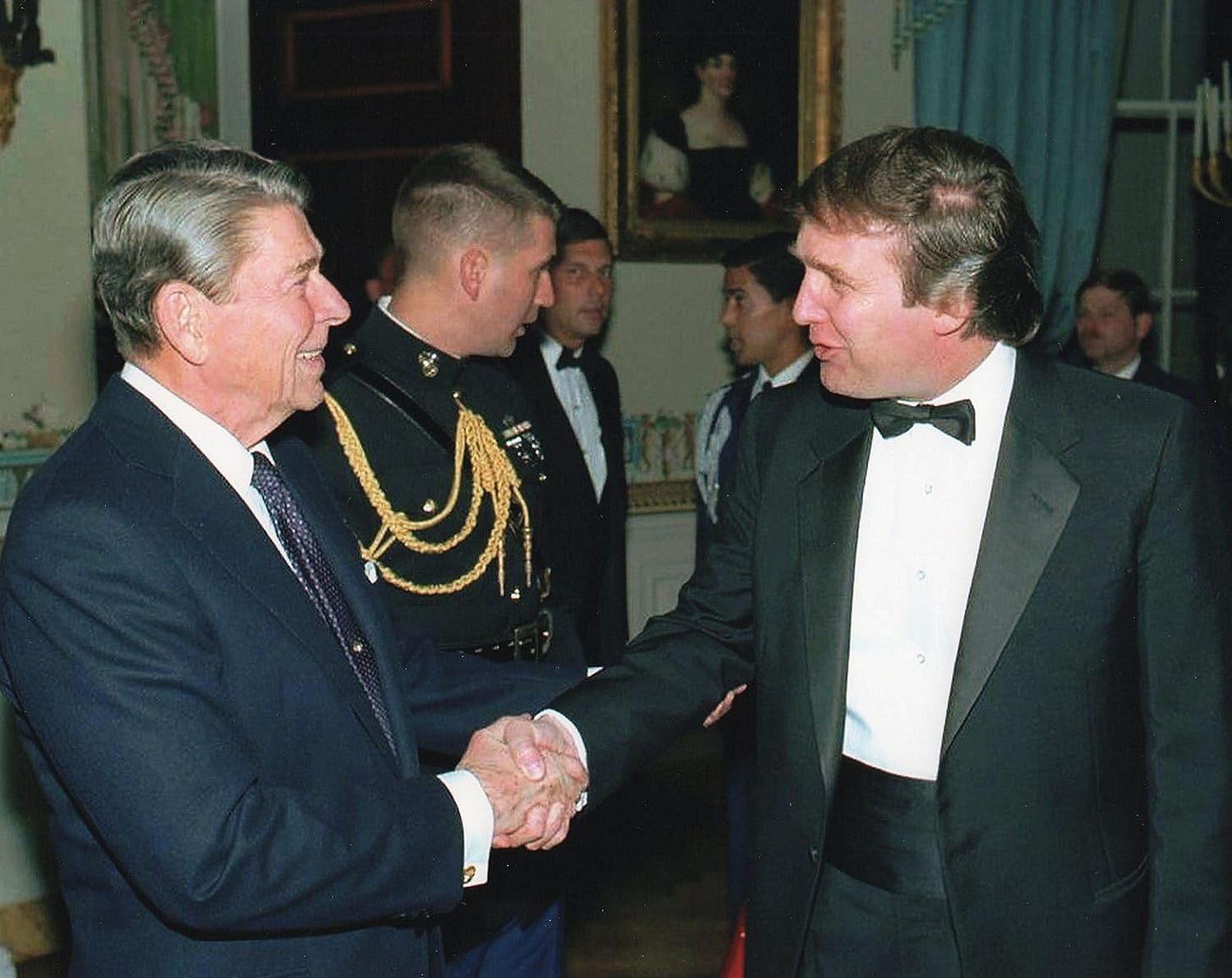 Amazon.com: Donald J Trump Meeting President Ronald Reagan Photo ...