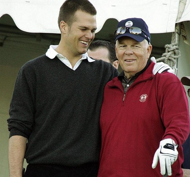 tom brady with father 2017 patriots