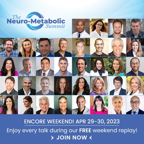 The Neuro-Metabolic Summit--replay this weekend