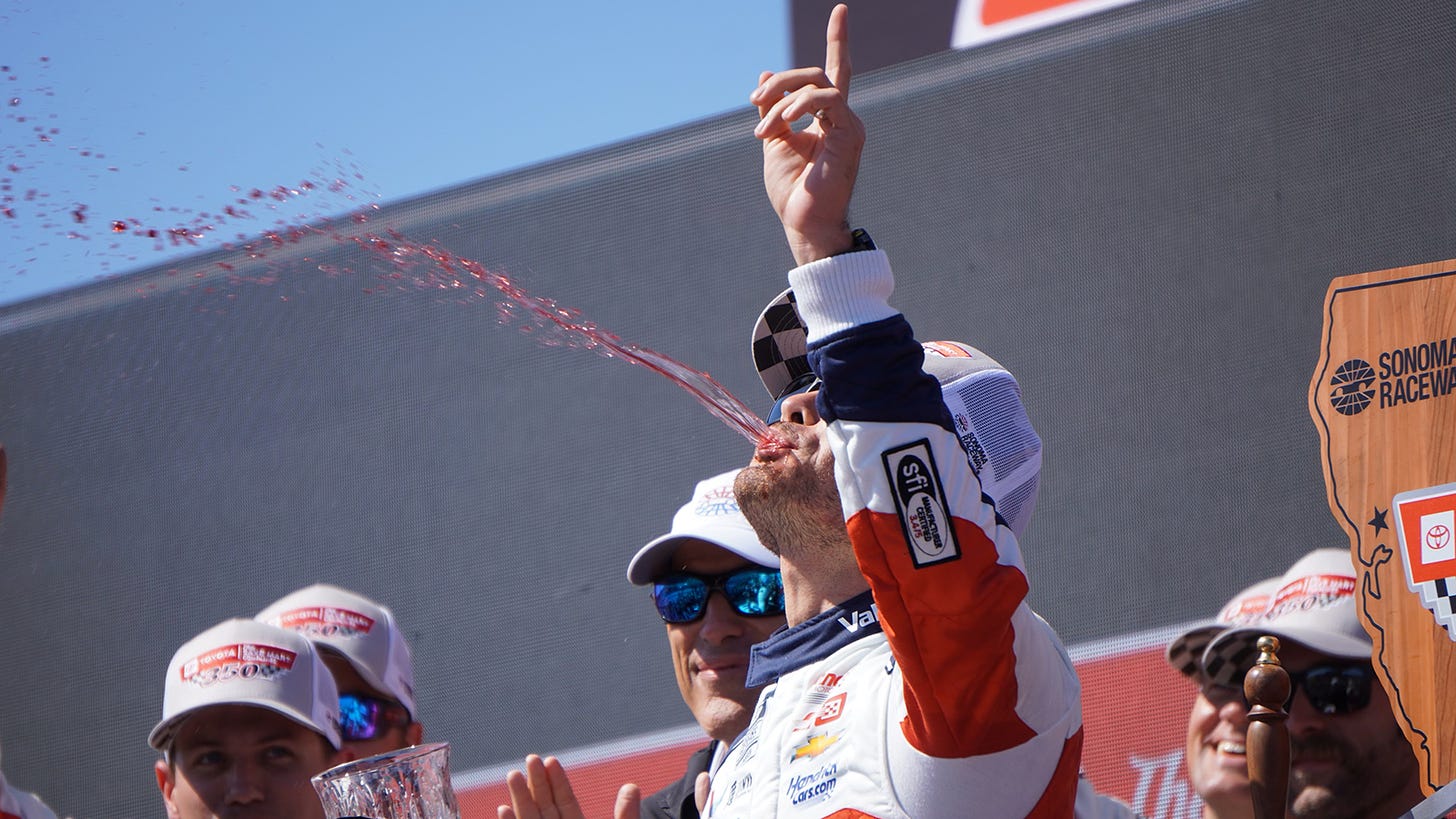 Kyle Larson wins Sonoma post-race inspection NASCAR Cup Series Toyota / Save Mart 350 Sonoma Raceway