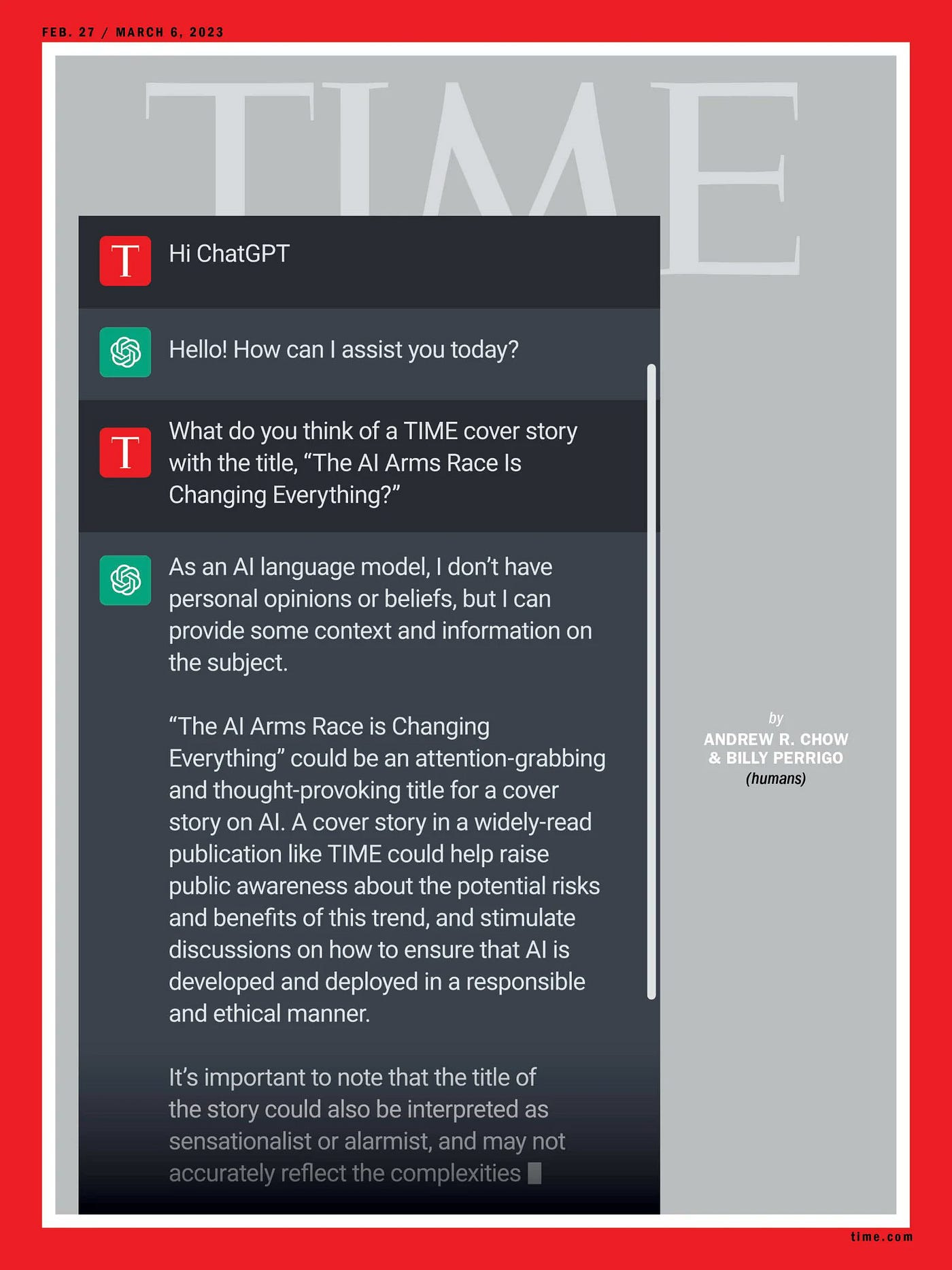 ChatGPT Is on the Cover of TIME. In the last week, the field of… | by SM  Raiyyan | Artificial Intelligence in Plain English